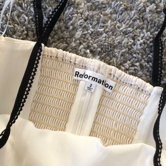 Reformation White and Black Camisole - Picture 5 of 7